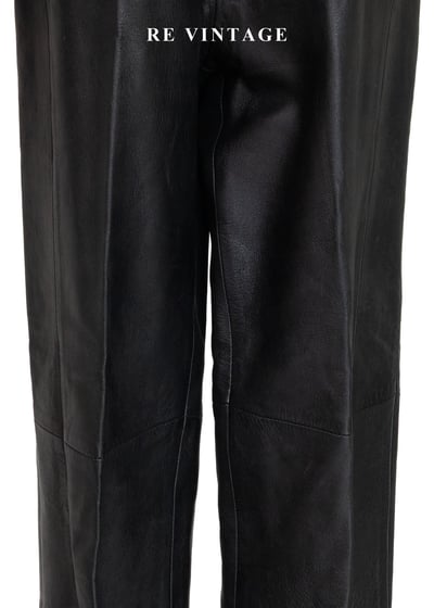 質感單品 - 中古紳士帥氣皮革長褲（27"）4