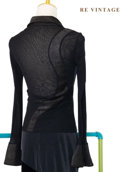 夜光弧線拼接電流黑系上衣10