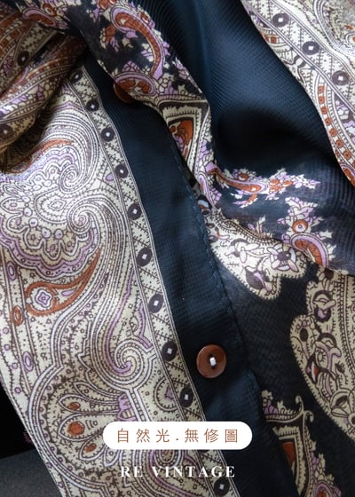 古典花紋邊框黑深罩衫16