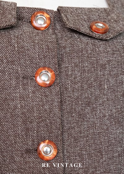 氣質單品 - 復古方領摩卡色氣質長洋裝4