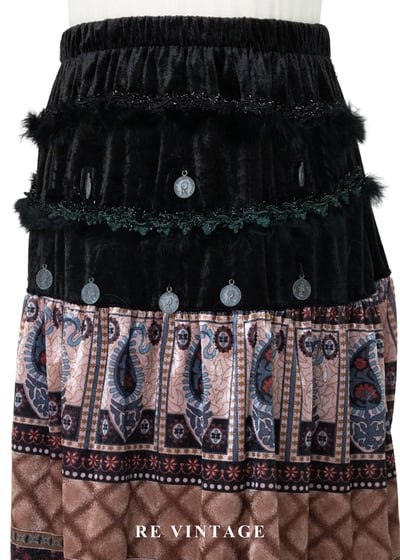 異國粉紅銀幣女王絨布美裙（22-27"）3