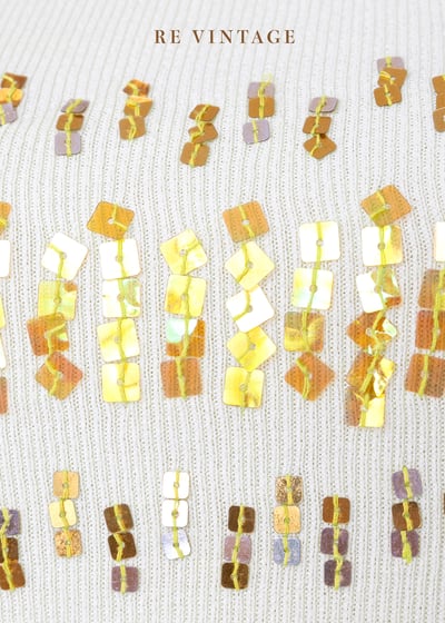 情人果綠小方格亮片針織背心4