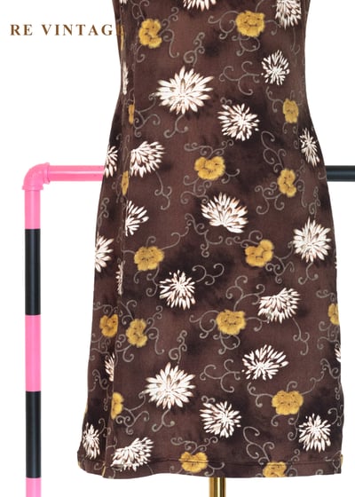 Mocha 雙色小花迷你短洋裝11