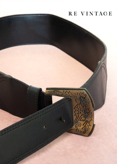 雕花豹紋復古皮帶7