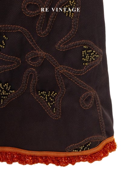 琥珀色的迴響花朵刺繡喇叭褲7