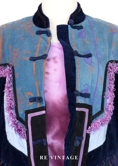 深藍薰紫異國夢境外套3