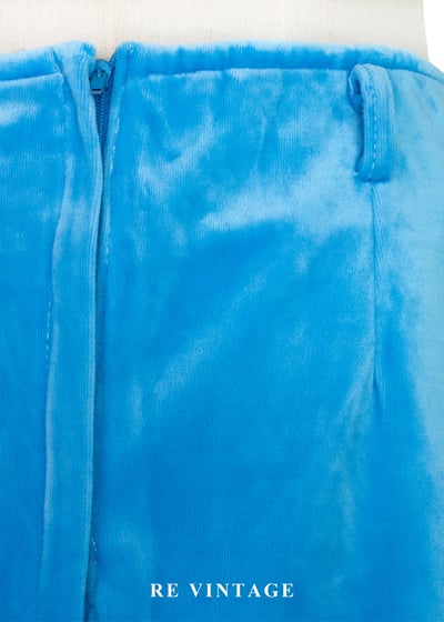 寶石水藍絨布短裙（24"）9