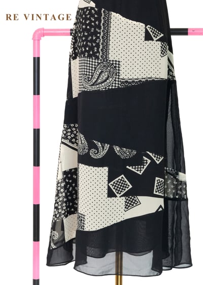 異時空拼接反骨黑色長洋裝11