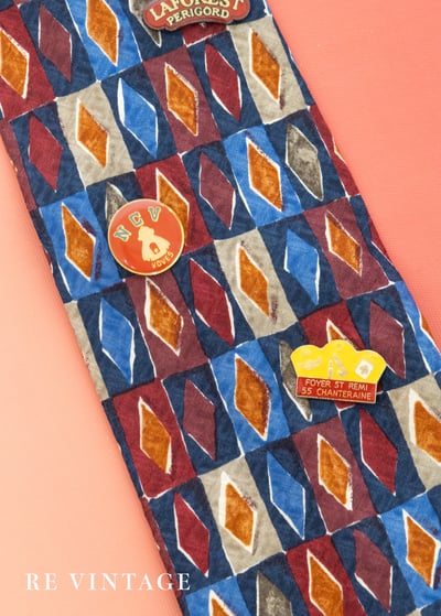 彩色Poker方塊領帶6