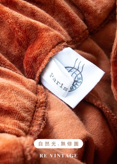 紅調暖橘色高腰寬版絨布長褲（24-28"）12