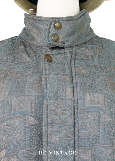 灰綠色霧裡紋路復古夾克外套3