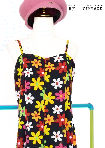 鮮豔百花豔麗細肩帶洋裝14