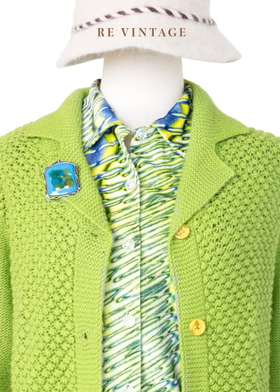 Jasmine Green 凸凸紋路針織毛衣外套3