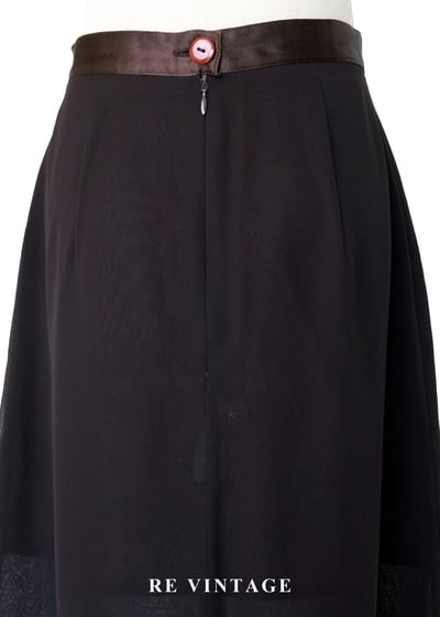 必備單品 - 黑咖啡棕雙層雪紡長裙（26"）8