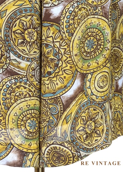 太陽放射紋理迷幻復古曼陀羅圖騰短褲（26"）9