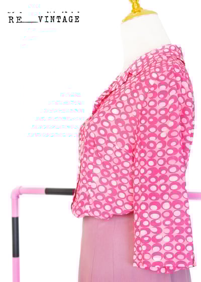 螢光粉普普風圖騰雪紡上衣7