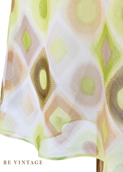 Amber Moss 菱格光影琥珀綠長裙（27"）10