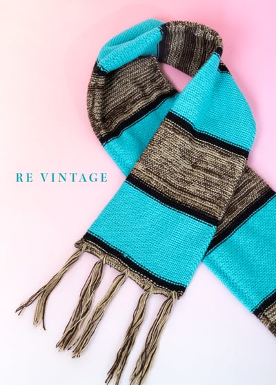 Turquoise 雙色流蘇短圍巾7