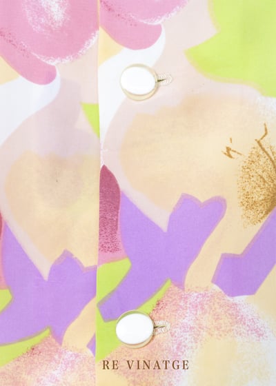 淡黃粉紅花夏日襯衫5