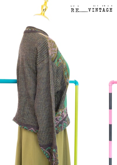 粉紅小花宮廷針織毛衣7