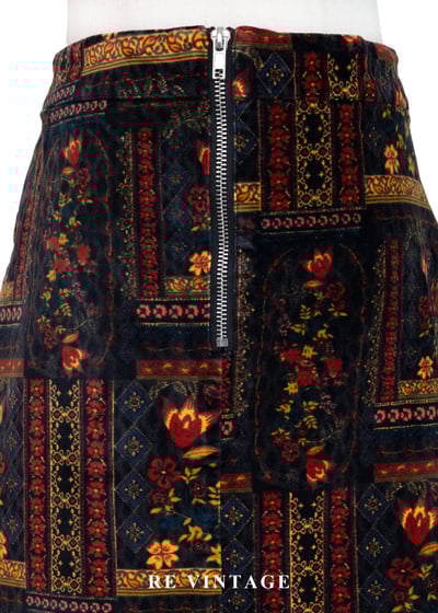 暗夜花毯絨布短裙（28"）7