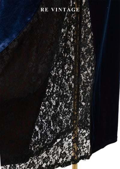  微光紅深藍蕾絲魔女長裙（28-30"）12