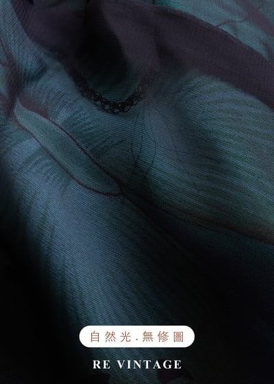 幻境破繭孔雀綠黑紗長裙（28-35"）12