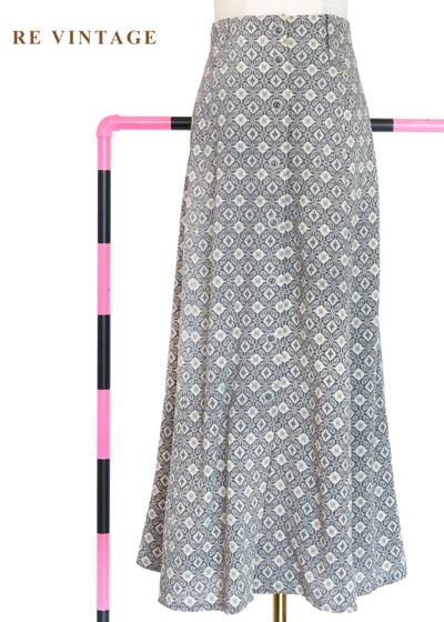 Light Gray 幾何塔羅傘狀長裙（25"）7