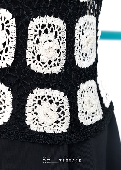 Crochet 立體小白花背心罩衫11