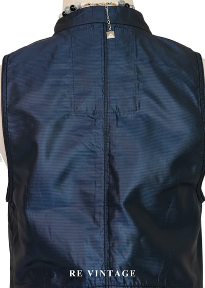 電光藍斜開拉鍊個性背心14