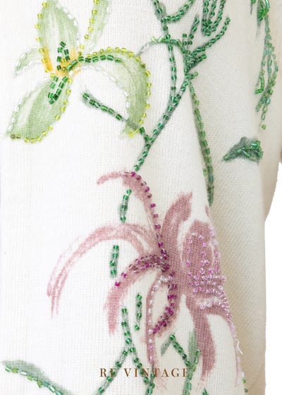 Poetic Flora 晨光葉脈花影針織衫5