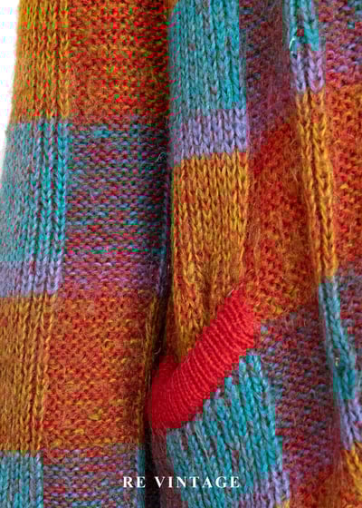 色彩炸彈大格紋針織毛衣外套8