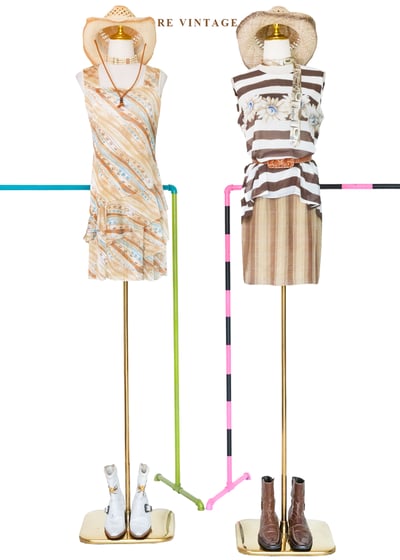 麥田裡的守望者編織條紋窄裙（26"）2