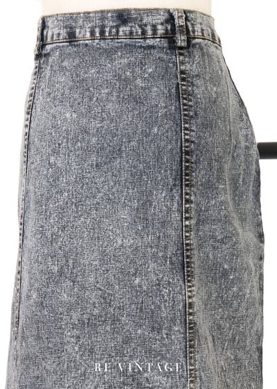 水洗灰調煙燻珠飾綻放牛仔裙（27"）11