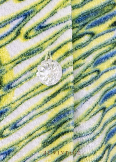 Neon Yellow and Blue 波紋絨布上衣10