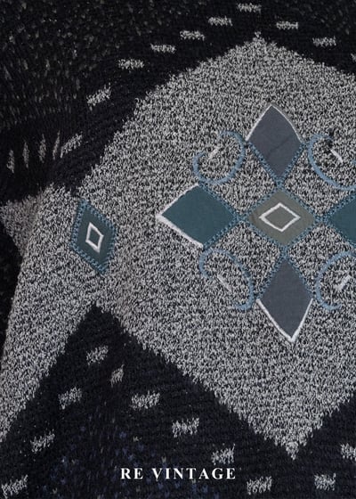 冰晶圖騰灰藍色針織毛衣10