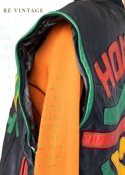 Homerun帥氣の皮革背心 （羊皮）8