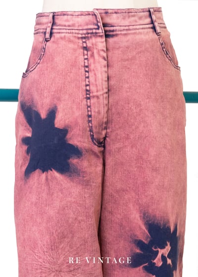星染痕跡之花粉紅牛仔褲3