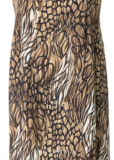 大地色墨跡迷宮藝術筆觸長洋裝6