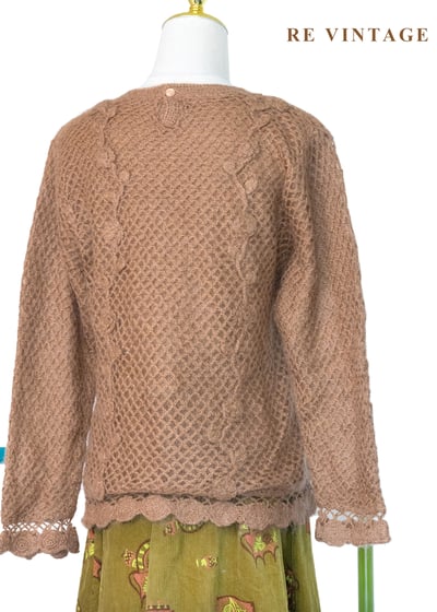 繁花夢境立體勾花針織毛衣11