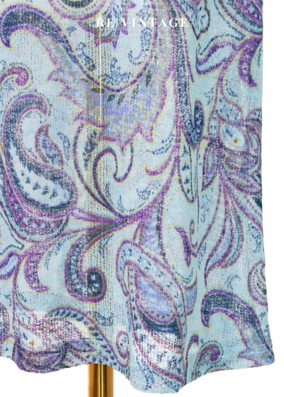 水藍流動花紋蔓延及膝裙（24-28"）8