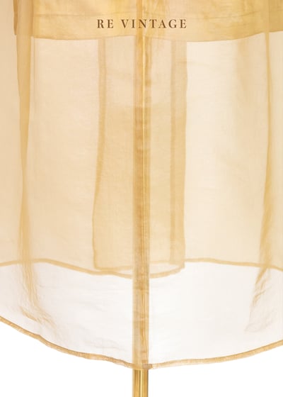 奶黃金莎色交疊網紗長裙（26"）7