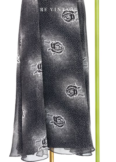 神秘黑玫瑰雪紡長洋裝4