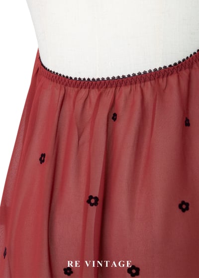 一抹紅露背小花背心/洋裝11