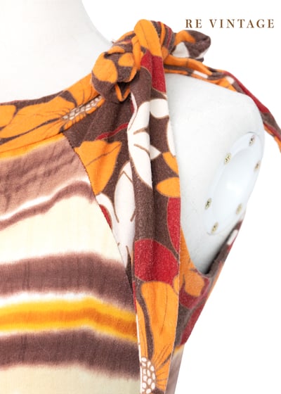 『歐洲寶物』漸層橘色系肩膀小結背心6