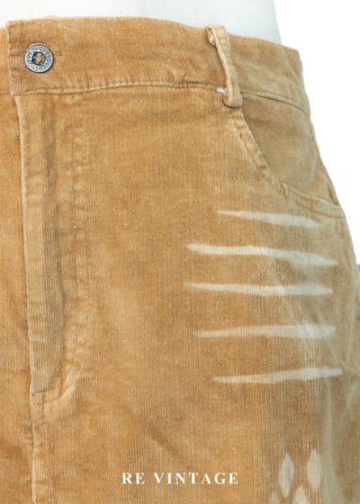 暖陽太妃糖流光格影燈芯絨及膝裙（29"）5