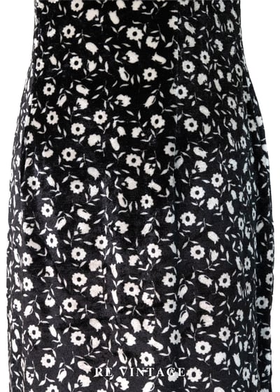 黑夜繁星花朵絨布洋裝7