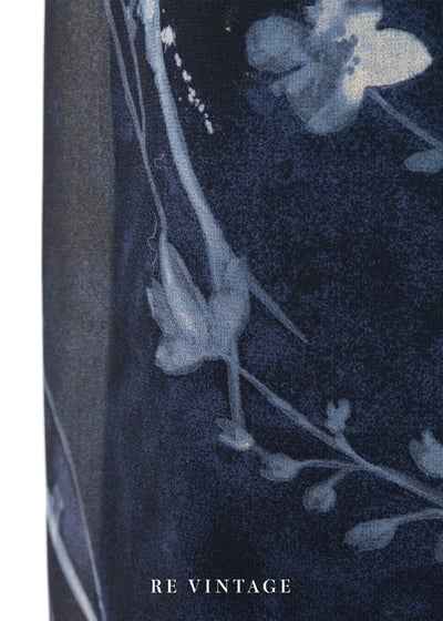 水墨花卉低語深藍長裙（26"）10