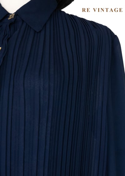 深海褶學 - 百褶金釦貴氣襯衫7