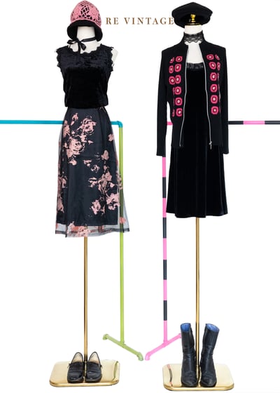 質感單品 - Pink Clouds 黑網紗美裙（28"）2